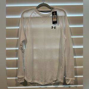 Mens Under Armour White thermal long sleeve shirt NWT